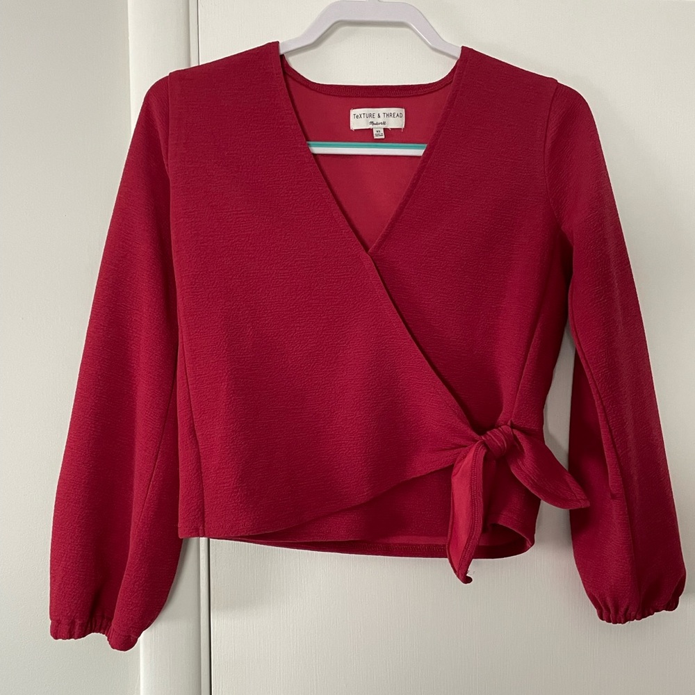 NWOT Madewell Texture and Thread Wrap Top